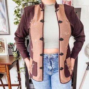 Vintage Falanxin Goldfish Color Block Cardigan